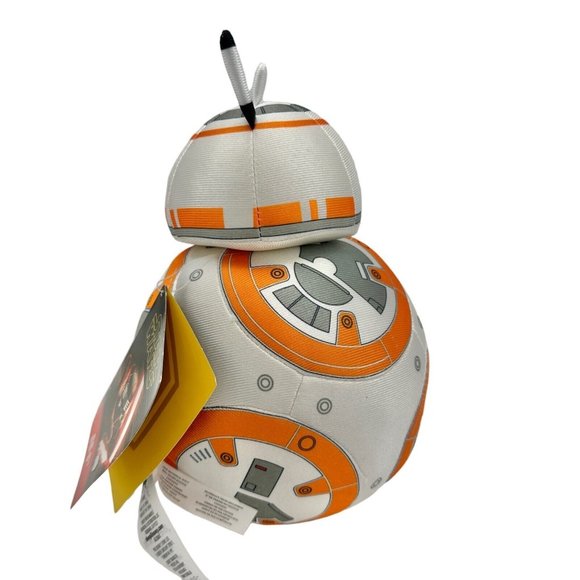 Star Wars BB-8 Stuffed Plush Disney LucasFilms NWT 10in White Orange Silver - Picture 3 of 11
